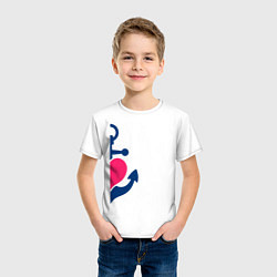 Футболка хлопковая детская Якорь, цвет: белый — фото 2