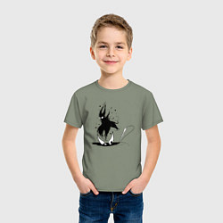Футболка хлопковая детская Hollow Knight, цвет: авокадо — фото 2