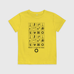 Футболка хлопковая детская PORTAL, цвет: желтый