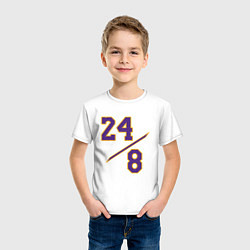 Футболка хлопковая детская Kobe Bryant, цвет: белый — фото 2