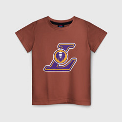 Футболка хлопковая детская Lakers, цвет: кирпичный