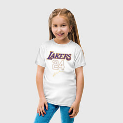 Футболка хлопковая детская LA LAKERS, цвет: белый — фото 2