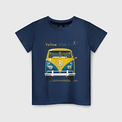 Детская футболка Я люблю вас Yellow-blue bus