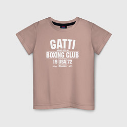 Футболка хлопковая детская Gatti Boxing Club, цвет: пыльно-розовый