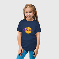 Футболка хлопковая детская Lakers - Black Mamba, цвет: тёмно-синий — фото 2