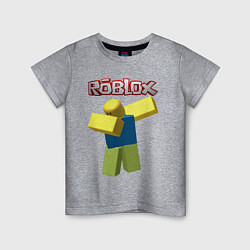 Футболка хлопковая детская Roblox Dab, цвет: меланж