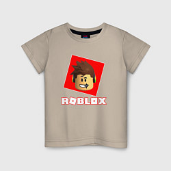 Футболка хлопковая детская ROBLOX, цвет: миндальный