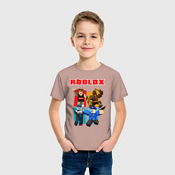 Футболка хлопковая детская ROBLOX, цвет: пыльно-розовый — фото 2