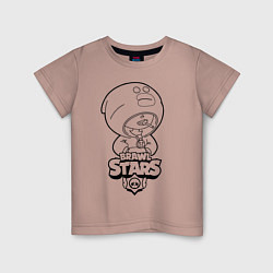 Детская футболка Brawl Stars LEON раскраска