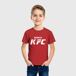 Футболка хлопковая детская Боец KFC, цвет: красный — фото 2