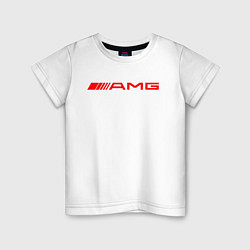 Футболка хлопковая детская MERCEDES AMG, цвет: белый