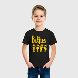 Футболка хлопковая детская Beatles, цвет: черный — фото 2