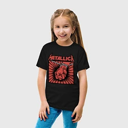 Футболка хлопковая детская Metallica, цвет: черный — фото 2