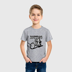 Футболка хлопковая детская Трасса 60, цвет: меланж — фото 2