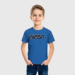 Футболка хлопковая детская NASA, цвет: синий — фото 2