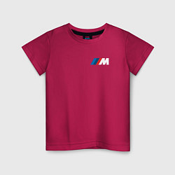 Футболка хлопковая детская BMW M LOGO 2020, цвет: маджента