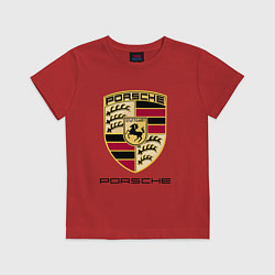 Футболка хлопковая детская PORSCHE, цвет: красный