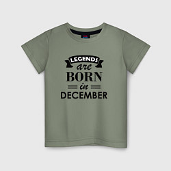 Детская футболка Legends are born in december