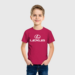 Футболка хлопковая детская LEXUS, цвет: маджента — фото 2