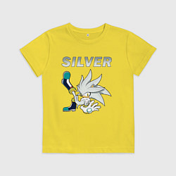 Футболка хлопковая детская SONIC Silver, цвет: желтый