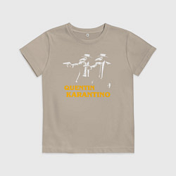 Футболка хлопковая детская Квентин Карантино, цвет: миндальный