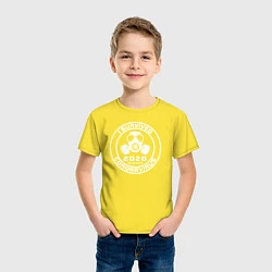 Футболка хлопковая детская Я пережил Коронавирус, цвет: желтый — фото 2