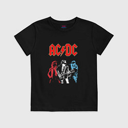 Футболка хлопковая детская ACDC, цвет: черный