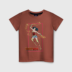 Футболка хлопковая детская Wonder Woman 1984, цвет: кирпичный