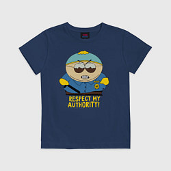 Футболка хлопковая детская South Park, Эрик Картман, цвет: тёмно-синий