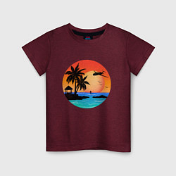 Детская футболка Закат на море