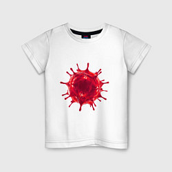 Детская футболка Red Covid-19 bacteria