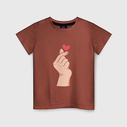 Детская футболка Корейское сердечко