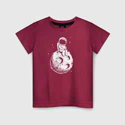 Детская футболка Космонавт на луне