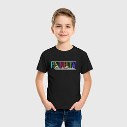Футболка хлопковая детская Rainbow, цвет: черный — фото 2