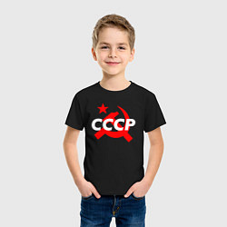 Футболка хлопковая детская СССР, цвет: черный — фото 2