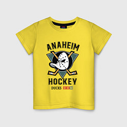 Футболка хлопковая детская ANAHEIM DUCKS, цвет: желтый