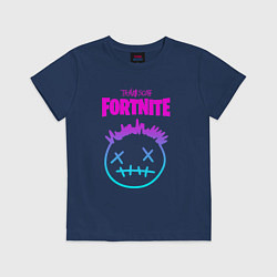 Футболка хлопковая детская TRAVIS SCOTT X FORTNITE, цвет: тёмно-синий