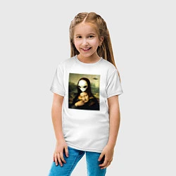 Футболка хлопковая детская Mona Lisa, цвет: белый — фото 2