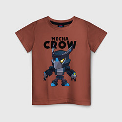 Футболка хлопковая детская B S MECHA CROW, цвет: кирпичный