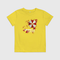 Футболка хлопковая детская Umbrella, цвет: желтый