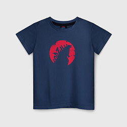 Футболка хлопковая детская Godzilla, цвет: тёмно-синий