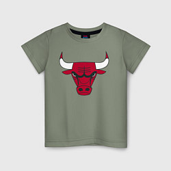 Футболка хлопковая детская Chicago Bulls, цвет: авокадо