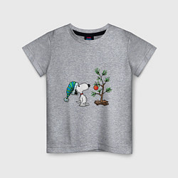 Детская футболка Снупи и ёлка