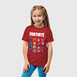 Футболка хлопковая детская FORTNITE, цвет: красный — фото 2