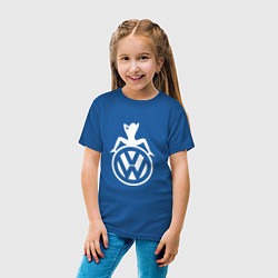 Футболка хлопковая детская Volkswagen Girl Z, цвет: синий — фото 2