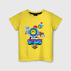 Футболка хлопковая детская BRAWL STARS NANI, цвет: желтый