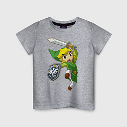 Футболка хлопковая детская The Legend of Zelda, цвет: меланж