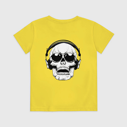 Детская футболка Skull Music lover / Желтый – фото 2