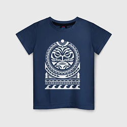 Детская футболка Солнце и скат в полинезия