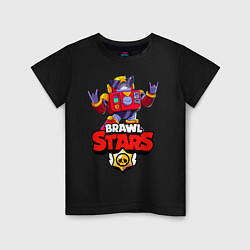 Футболка хлопковая детская Вольт - Brawl Stars, цвет: черный